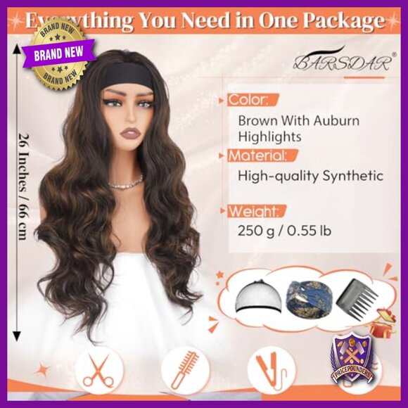 Human Hair Clip-in Bangs with Body Wave Headband Wig main image 6